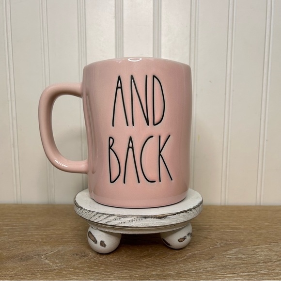 Rae Dunn Pink Mug TO THE MOON AND BACK - Picture 3 of 6
